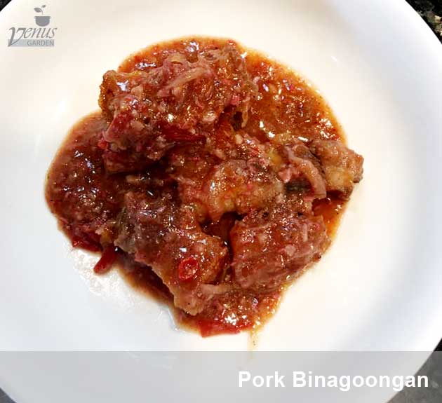pork binagoongan in Venus Garden