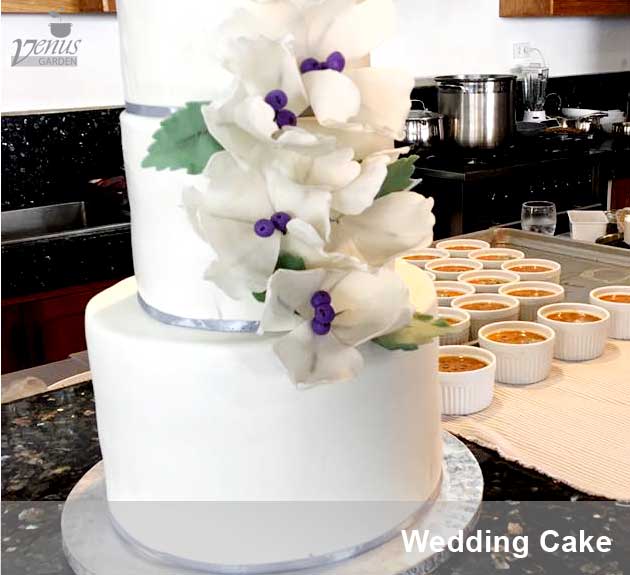 wedding cake by chef Jonidi Reyes in Venus Garden