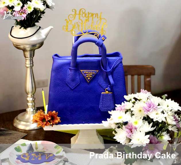 Prada birthday cake by chef Jonidi Reyes in Venus Garden