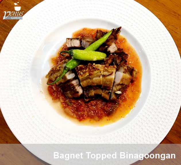 bagnet topped binagoongan in Venus Garden